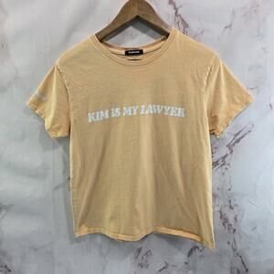 Talentless T Shirt Womens Small Orange Kim Kardashian Is My Lawyer Boxy Short